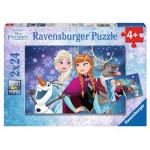  Ravensburger-09074 2 Puzzles - La Reine des Neiges