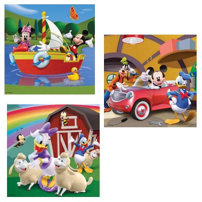 Ravensburger-09247 3 Puzzles - Tout le monde aime Mickey