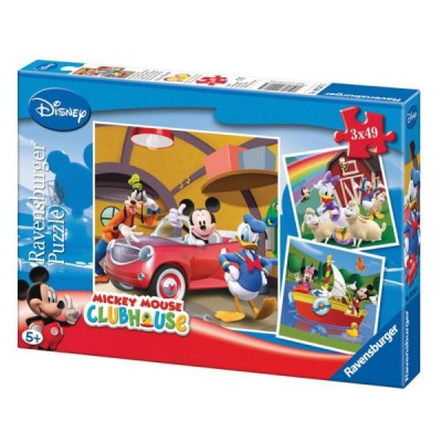 Ravensburger-09247 3 Puzzles - Tout le monde aime Mickey