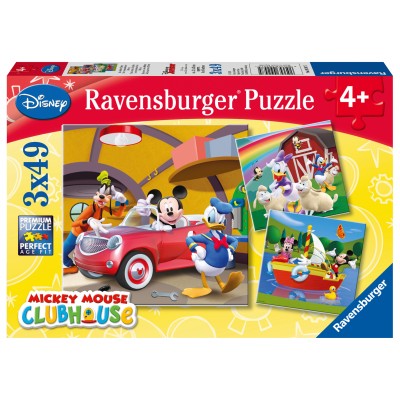 Ravensburger-09247 3 Puzzles - Tout le monde aime Mickey