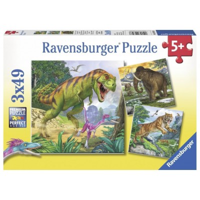 Ravensburger-09358 3 Puzzles - Animaux Sauvages