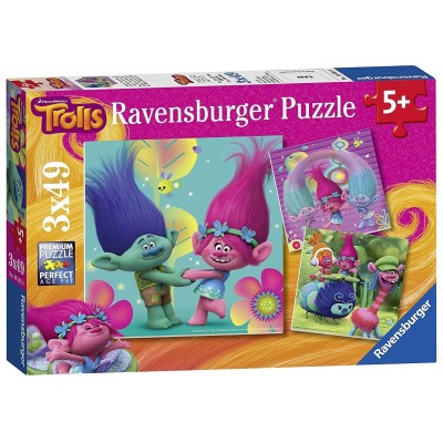 Ravensburger-09364 3 Puzzles - Trolls