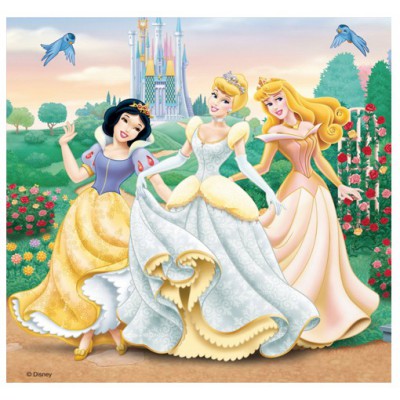 Ravensburger-09411 3 Puzzles - Les Princesses Disney