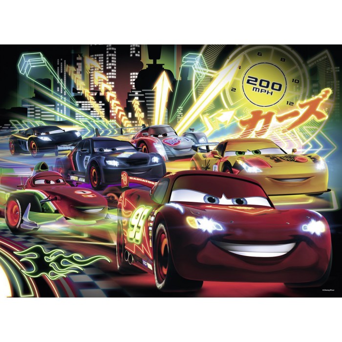 Puzzle  Ravensburger-10520 Cars Néon