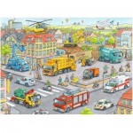 Puzzle  Ravensburger-10558 Véhicules de la Ville