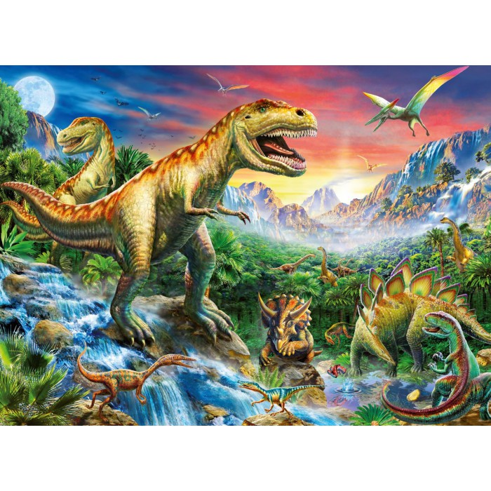 Puzzle  Ravensburger-10665 Le Temps des Dinosaures