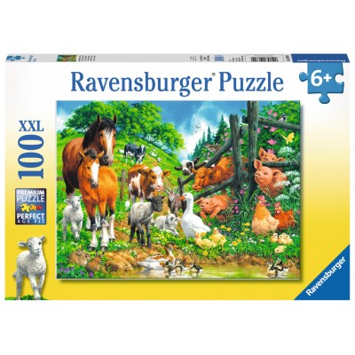 Puzzle Ravensburger-10689 Pièces XXL - Rassemblement d'Animaux