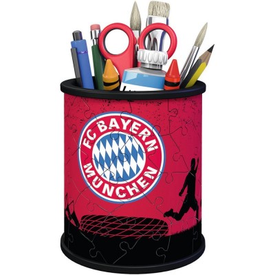 Ravensburger-11215 Puzzle 3D - Pot à Crayons - FC Bayern Munich