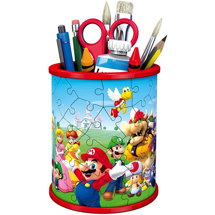  Ravensburger-11255 Puzzle 3D - Pot à Crayons - Super Mario