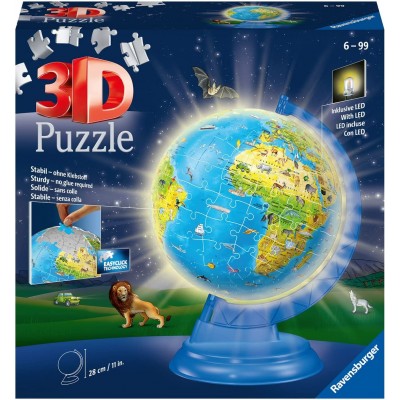 Ravensburger-11274 Puzzle 3D - Mappemonde en Allemand