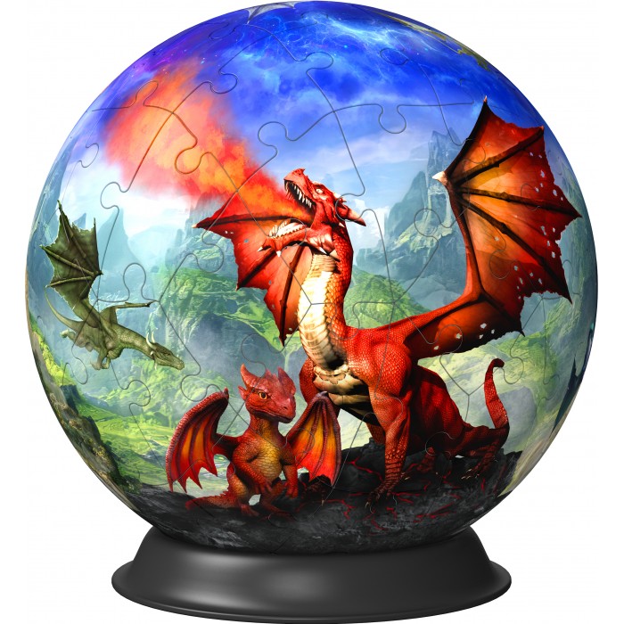  Ravensburger-11565 Puzzle 3D - Puzzle Balle - Dragons Mystiques