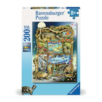 Puzzle Ravensburger-12000866 Pièces XXL - Reptiles sur l'Étagère