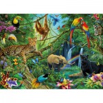 Puzzle  Ravensburger-12660 Animaux de la jungle