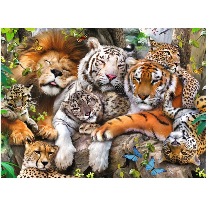 Puzzle  Ravensburger-12721 Pièces XXL - Big Cat Nap