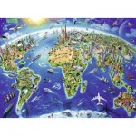 Puzzle  Ravensburger-12722 Pièces XXL - Carte du Monde
