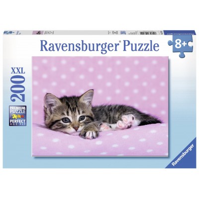 Puzzle Ravensburger-12824 L'heure de la Sieste du Chaton