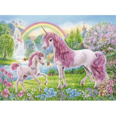 Puzzle Ravensburger-13698 Licornes Magiques - Avec Livret à Colorier