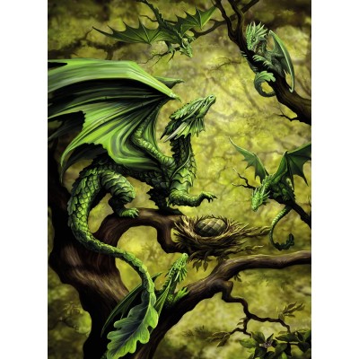 Puzzle Ravensburger-14789 Dragon de la Forêt par Anne Stokes