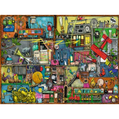 Puzzle Ravensburger-16361 Colin Thompson - L'étagère du Bruiteur