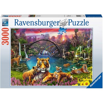 Puzzle Ravensburger-16719 Tigres au Lagon