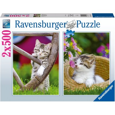 Ravensburger-17269 2 Puzzles - Chatons