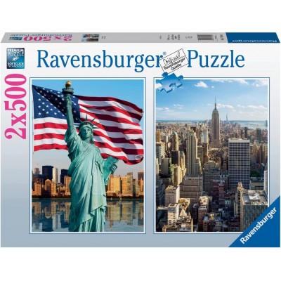 Ravensburger-17289 2 Puzzles - New York