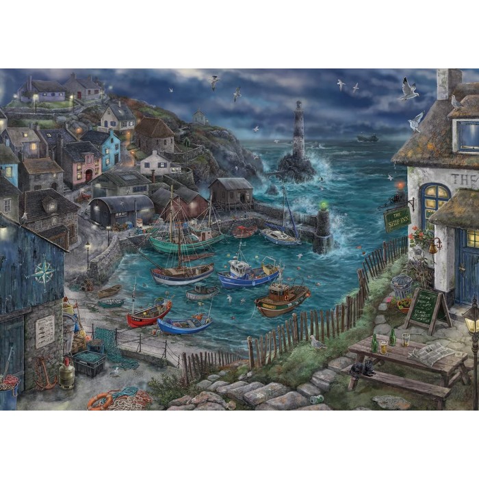  Ravensburger-17365 Exit Puzzle - Le village de pêcheurs