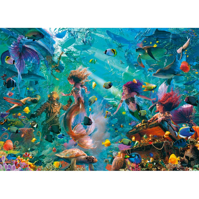 Puzzle  Ravensburger-17419 Le Royaume sous l'Eau