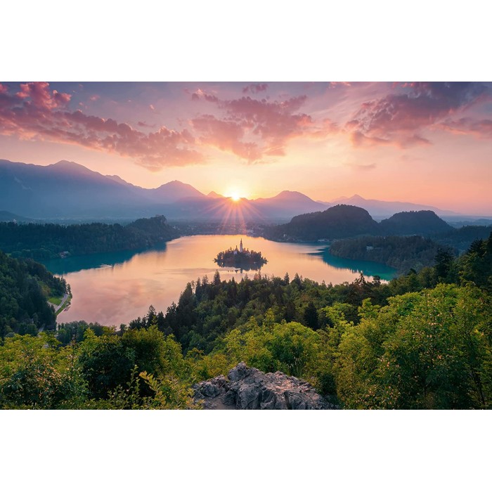 Puzzle  Ravensburger-17445 Lac de Bled, Slovénie