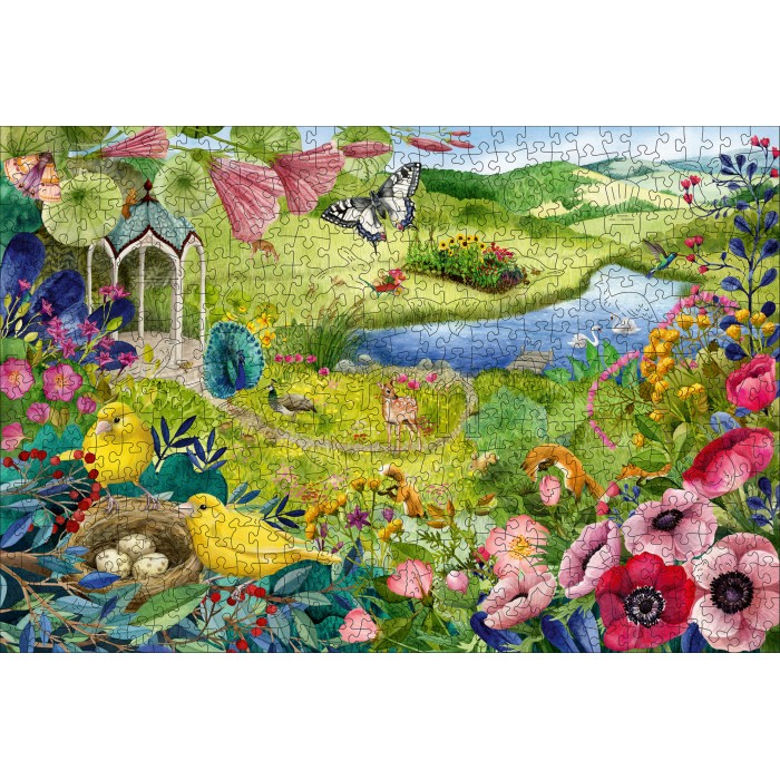 Ravensburger-17513 Puzzle en Bois - Jardin