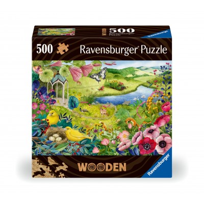 Ravensburger-17513 Puzzle en Bois - Jardin