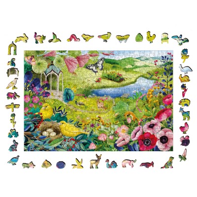 Ravensburger-17513 Puzzle en Bois - Jardin
