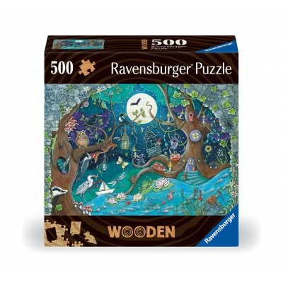 Ravensburger-17516 Puzzle en Bois - Forêt