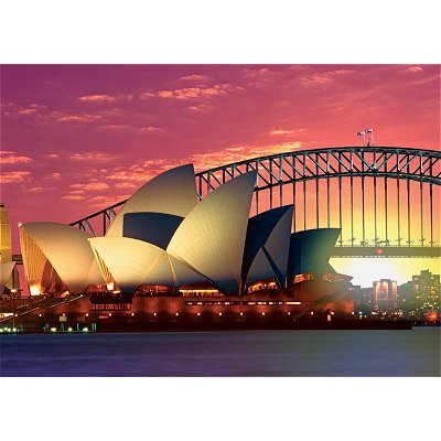 Puzzle Ravensburger-19211 Australie, Sydney : l'Opéra et le Harbour Bridge