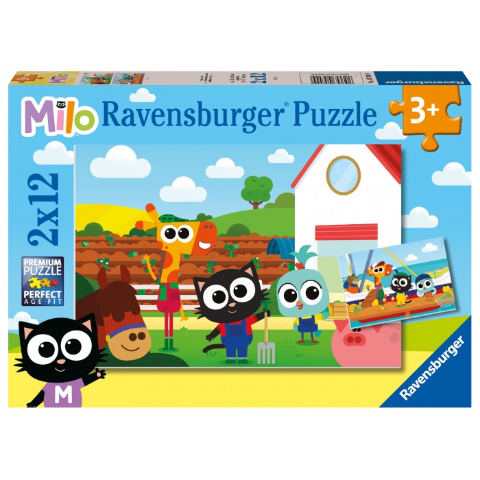   2 Puzzles - Ferme & Pêcheur Milo