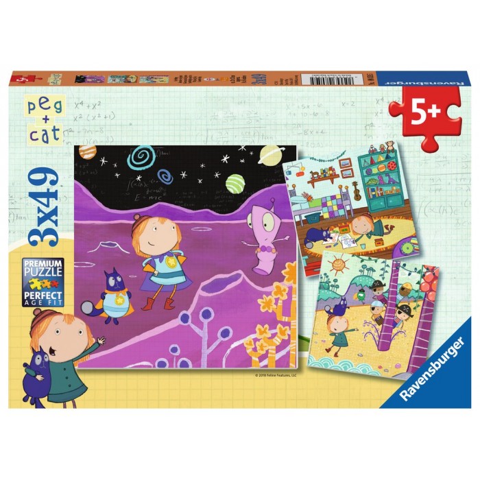   3 Puzzles - Peg + Cat