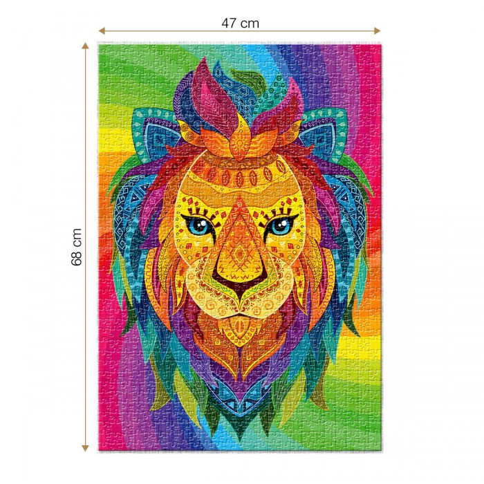 Puzzle Roovi-79725 Lion Abstrait