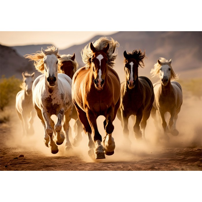 Puzzle  Roovi-81124 Chevaux Sauvages