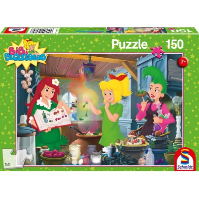 Puzzle Schmidt-Spiele-56089 Bibi Blocksberg, Le Labo de Sorcière