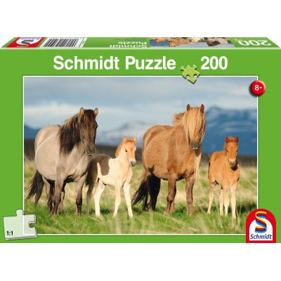 Puzzle Schmidt-Spiele-56199 Famille de Chevaux