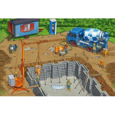 Schmidt-Spiele-56200 3 Puzzles - Sur le Chantier