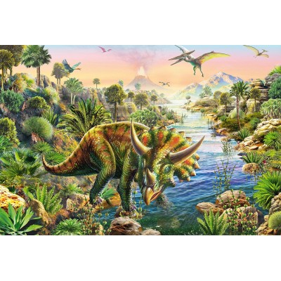 Schmidt-Spiele-56202 3 Puzzles - Dinosaures