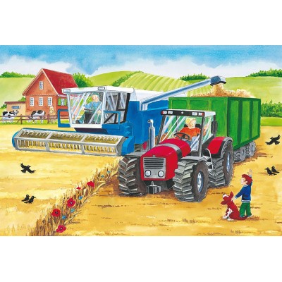 Schmidt-Spiele-56216 3 Puzzles - A La Ferme