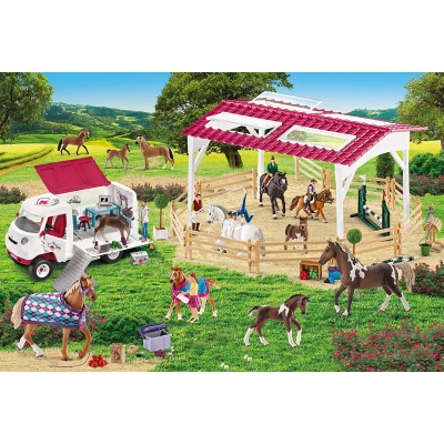 Puzzle Schmidt-Spiele-56240 Ecole d'équitation et vétérinaire