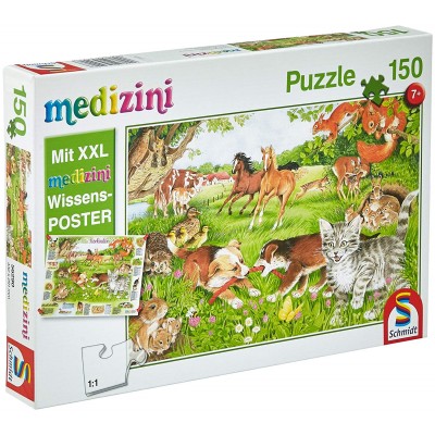 Puzzle Schmidt-Spiele-56290 So leben Tierkinder (en Allemand)