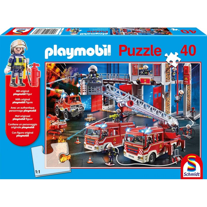 Puzzle  Schmidt-Spiele-56380 Playmobil Firebrigade