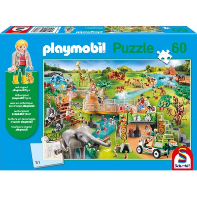 Puzzle Schmidt-Spiele-56381 Playmobil Zoo
