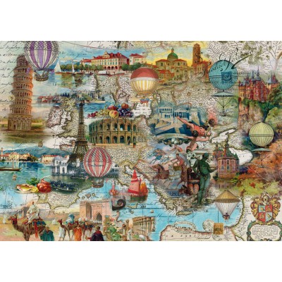 Puzzle Schmidt-Spiele-58205 L'Europe en Ballon