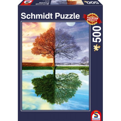 Puzzle Schmidt-Spiele-58223 Arbre des 4 Saisons