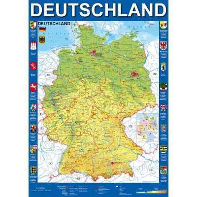 Puzzle Schmidt-Spiele-58287 Carte de l'Allemagne